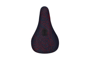 Odyssey BMX Odyssey Big Stitch Fat Seat (Denim with Red)