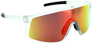 Optic Nerve Sunglasses Optic Nerve Gravel Cat Sunglasses - Matte Crystal Frost Polarized Smoke Lens/Red Mirror