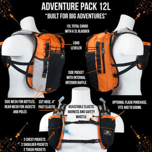 Orange Mud Backpack Orange Mud Adventure Pack 12L Orange