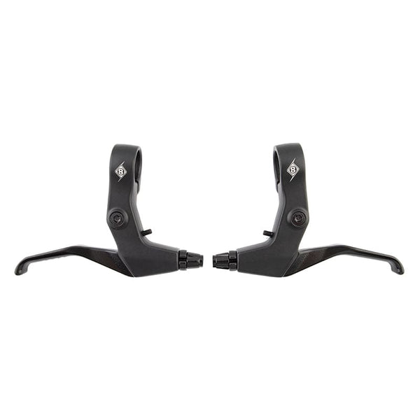 Origin8 Brake Levers Origin8 Midi-Trigger LP Levers Black/Black Pair 2 Finger Long