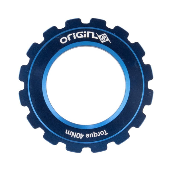Origin8 Brakes Origin8 CenterLock Disc Lockring Blue Rotor