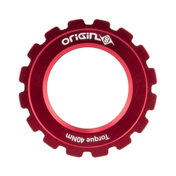 Origin8 Brakes Origin8 CenterLock Disc Lockring Red Rotor