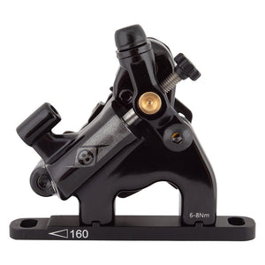 Origin8 Brakes Origin8 Vise Road Mechanical/Hydraulic Flat Mount Disc Brake Front Black Mineral Oil Flat Mount 20