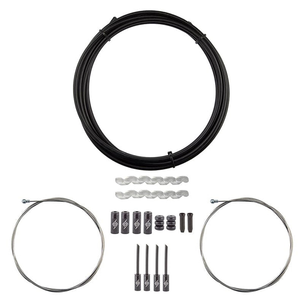 Origin8 Cables and Housing Origin8 Slick Compressionless Road Brake Cable/Housing Kit Front and Rear 3000mm/1500mm & 2800mm 5mm/1.5mm Black Road Compressionless