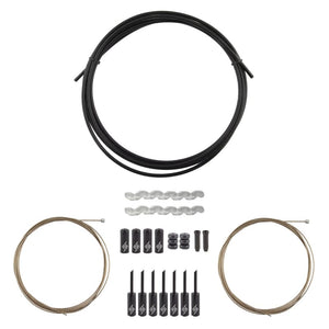 Origin8 Cables and Housing Origin8 SuperSlick Compressionless 2x Gear Cable/Housing Kit Front and Rear 3200mm/2300mm & 2800mm 4mm/1.1mm Black MTB/Road Compressionless