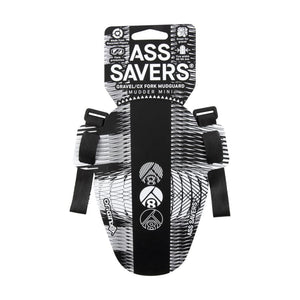 Origin8 Fenders Origin8 Hi-Fi Ass Savers Front Fender Mini Front 170mm x 90mm Polypropylene Black/White 21g