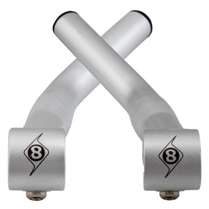 Origin8 Handlebar Accessories Origin8 Comp-Lite Bar Ends Long Silver Long `L` Bend