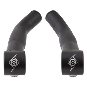 Origin8 Handlebar Accessories Origin8 Comp-Lite Bar Ends Short Black Short `Ski` Bend