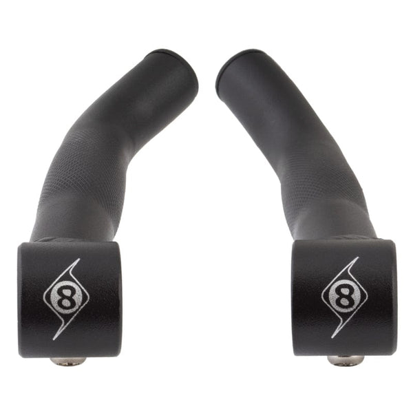 Origin8 Handlebar Accessories Origin8 Comp-Lite Bar Ends Short Black Short `Ski` Bend