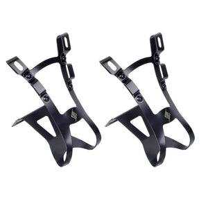 Origin8 Pedals Origin8 Double Barrel Toe Clips Large (70mm Depth) Black Steel