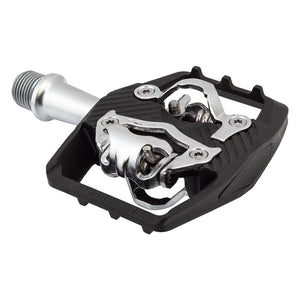 Origin8 Pedals Origin8 Everland Race Double Clipless 9/16` 3 Sleeve Black/Silver SPD Carbon/Nylon