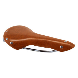 Origin8 Saddles Origin8 Classic Leather Saddle  Chromoly Leather Honey 280mmx155mm