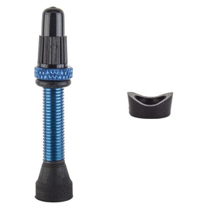 Origin8 Tubeless Accessories Origin8 Tubeless Alloy Presta Valve Tubeless Valve 35mm Single AL6061 Blue <22mm