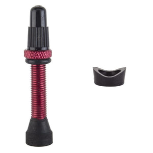 Origin8 Tubeless Accessories Origin8 Tubeless Alloy Presta Valve Tubeless Valve 35mm Single AL6061 Red <22mm