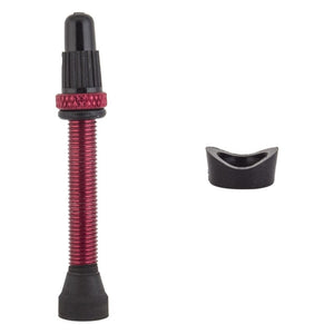 Origin8 Tubeless Accessories Origin8 Tubeless Alloy Presta Valve Tubeless Valve 44mm Single AL6061 Red 23mm - 31mm