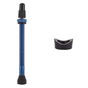 Origin8 Tubeless Accessories Origin8 Tubeless Alloy Presta Valve Tubeless Valve 70mm Single AL6061 Blue 43mm -57mm
