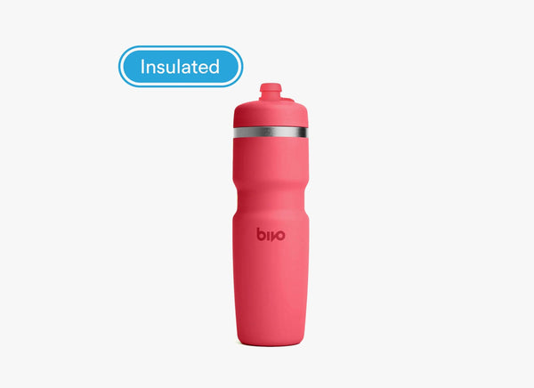 Ottawa Bike and Trail, LLC Water Bottle Strawberry Bivo Trio Lightweight Stainless Water Bottle 21 oz Insulated
