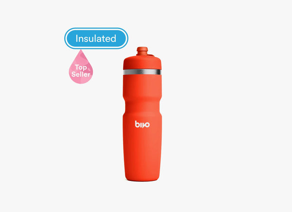 Ottawa Bike and Trail, LLC Water Bottle Tomato Bivo Trio Lightweight Stainless Water Bottle 21 oz Insulated
