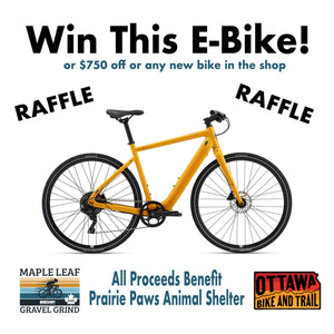 Ottawa Bike and Trail Raffle Ticket Maple Leaf Gravel Grind E-Bike Raffle