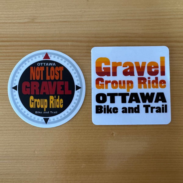 Ottawa Bike and Trail Shop Merch Gravel Group Ride Stickers