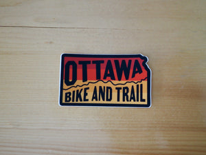 Ottawa Bike and Trail Shop Merch Kansas Logo Sticker