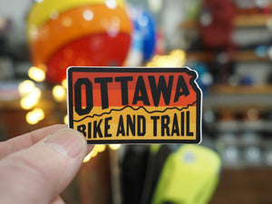 Ottawa Bike and Trail Shop Merch Kansas Logo Sticker