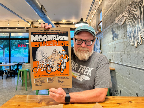 Ottawa Bike and Trail Shop Merch Moonrise Bike Ride Limited Edition Screen Printed Poster