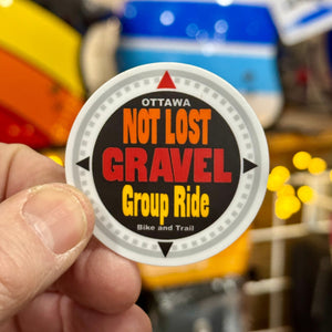 Ottawa Bike and Trail Shop Merch Not Lost Gravel Group Ride Stickers