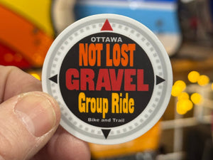 Ottawa Bike and Trail Shop Merch Not Lost Gravel Group Ride Stickers