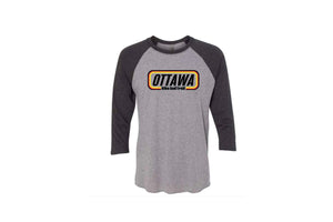 Ottawa Bike and Trail Shop Merch Ottawa Bike and Trail Logo Baseball T-Shirt 3/4 Sleeve
