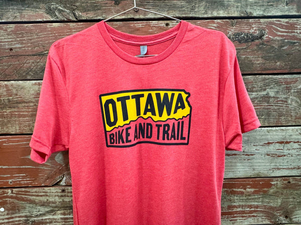 Ottawa Bike and Trail T-Shirt Red / X-Small Logo T-Shirt Short Sleeve Unisex