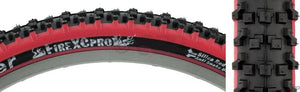 Panaracer Tires Panaracer Fire XC Pro Tire - 26 x 2.1 Clincher Wire Black/Red 30tpi