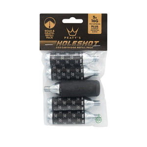 Peaty's CO2 Inflators/Cartridges 16G Peaty's Holeshot CO2 Refill Cartridges w/Sleeve - 5 Pack