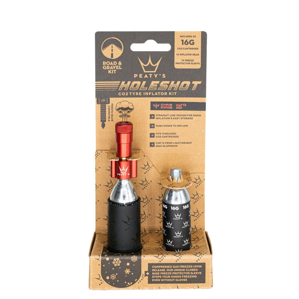 Peaty's CO2 Inflators/Cartridges Red Peaty's Holeshot CO2 Gravel & Road Tire Inflator