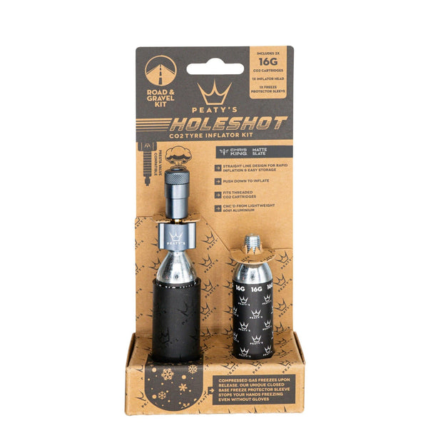 Peaty's CO2 Inflators/Cartridges Slate Peaty's Holeshot CO2 Gravel & Road Tire Inflator