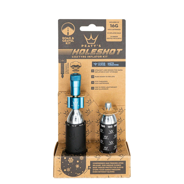 Peaty's CO2 Inflators/Cartridges Turquoise Peaty's Holeshot CO2 Gravel & Road Tire Inflator