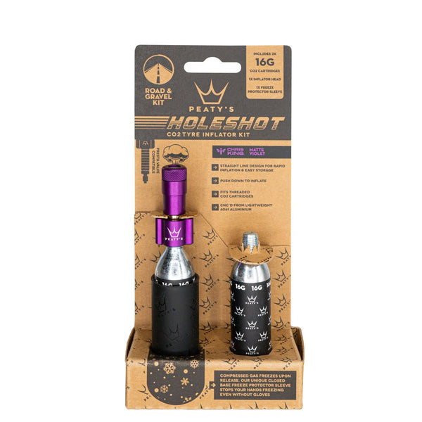 Peaty's CO2 Inflators/Cartridges Violet Peaty's Holeshot CO2 Gravel & Road Tire Inflator