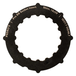 Pedros Tools Pedros Pro BB Socket System Insert BB Adapter Tool Black 16-Notch 39mm 6460763 Shimano