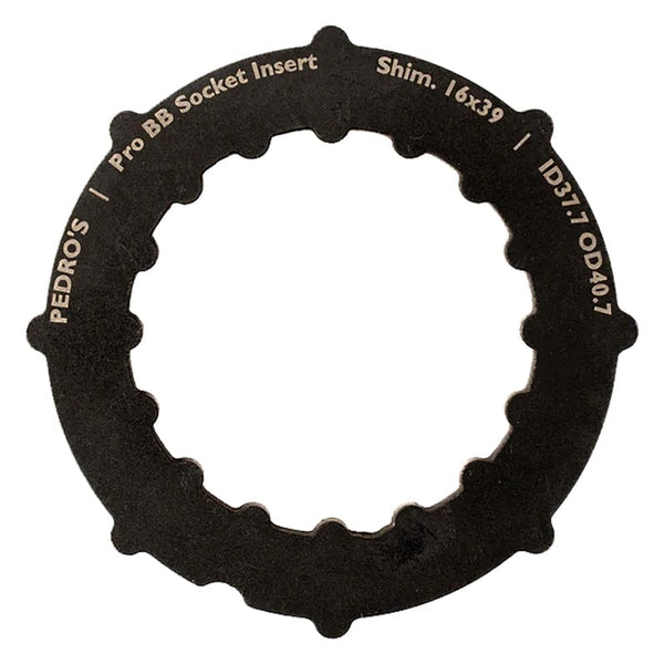 Pedros Tools Pedros Pro BB Socket System Insert BB Adapter Tool Black 16-Notch 39mm 6460763 Shimano