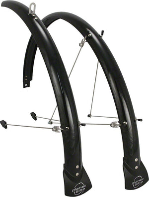 Planet Bike Full Coverage Fender 700C X45 / Black Planet Bike Hardcore Fender Set