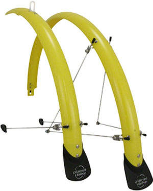 Planet Bike Full Coverage Fender 700C X45 / Yellow Planet Bike Hardcore Fender Set