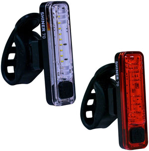 Planet Bike Lights Planet Bike Shiner 70 Headlight/Taillight Set - Black