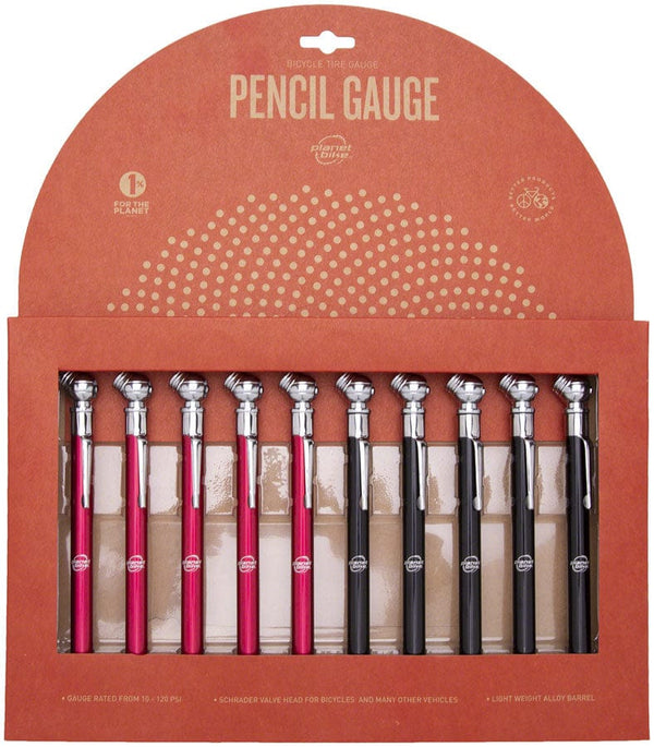 Planet Bike Pressure Gauge Planet Bike Pencil Gauge: Schrader Head Card of 10 units