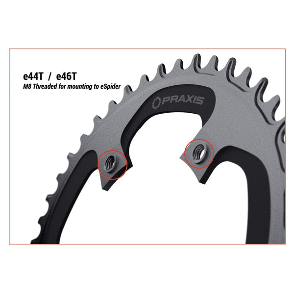 Praxis Works Chainrings Praxis Works Road eRing 1x Narrow Wide Chainring 46T 110 BCD