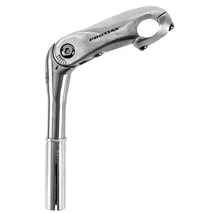 Promax Adjustable Quill Stems Promax 105mm 1 1/8 Adj OEM Silver Stem Diameter: 25.4mm Length: 105mm Steerer: 22.2mm with 25.4mm adapter Silver