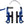 Promax Linear Pull Brakes 85Mm / Blue Promax P-1/Click V-Point Linear Pull Brake Kit