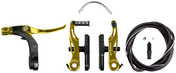 Promax Linear Pull Brakes 85Mm / Gold Promax P-1/Click V-Point Linear Pull Brake Kit