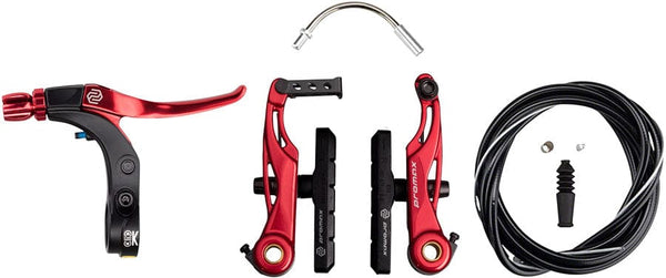 Promax Linear Pull Brakes 85Mm / Red Promax P-1/Click V-Point Linear Pull Brake Kit