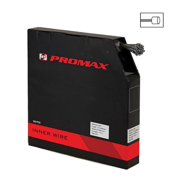 Promax Shifter Cables Promax 1.1mm Shift Shifter Cables 1.1mm 2200mm Stainless Steel Shimano/SRAM Box of 100