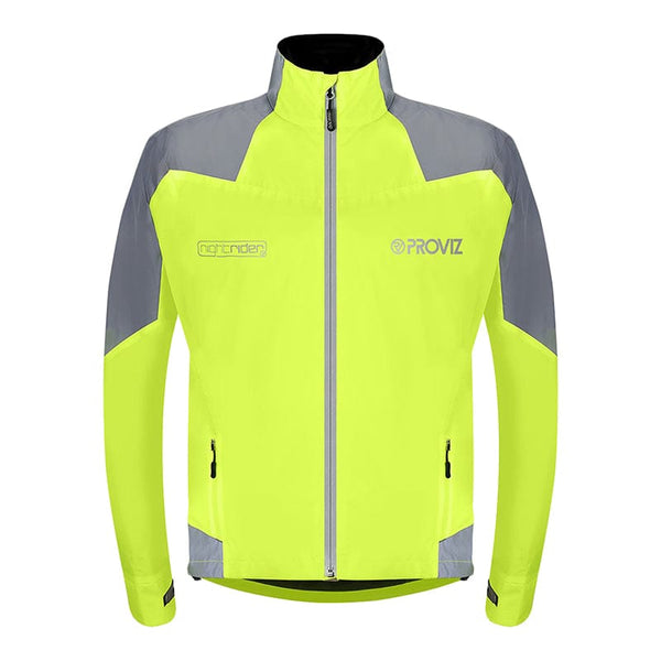 Proviz Apparel Proviz Nightrider 2.0 Cycling Jacket  MD Men`s Yellow Polyester Pongee Yes